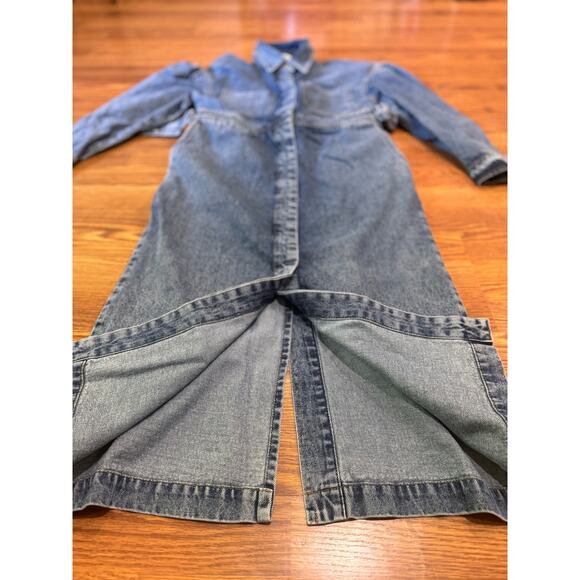 REMAIN Birger Christensen Dahlia Stone Wash denim midi dress size 40/ US 8 - Picture 15 of 16